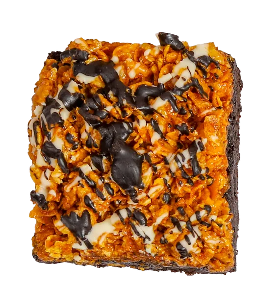 Salted caramel cornflake brownie